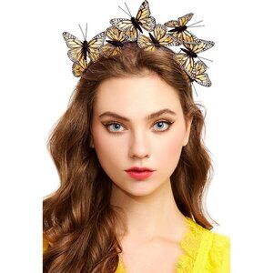 Butterfly Fascinator Headband Boho Style Derby Party Woman Accessory